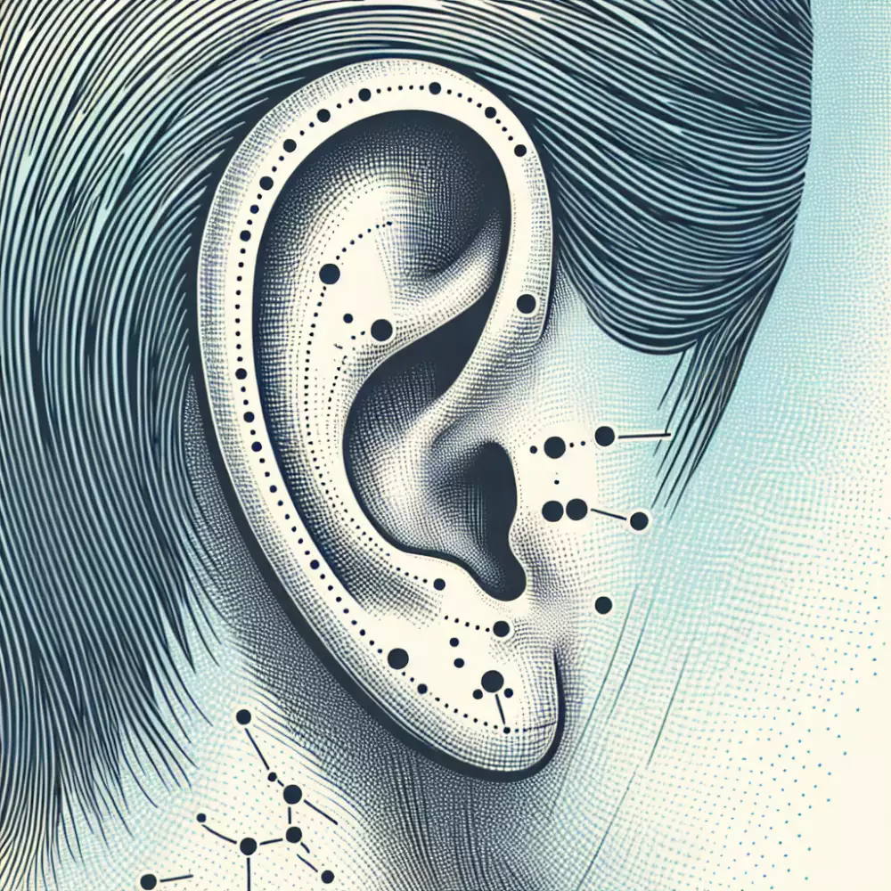 akupunkturní body ucho piercing